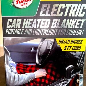 NIP Turtle Wax Electric Blanket 12V 59” X 43” 5 Ft Cord black / Red